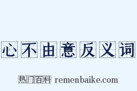 心不由意反义词是什么意思的图片